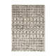 Carpet berbere ecru tribal pattern black 120x170 cm