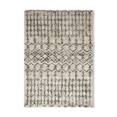 Tapis berbere ecru motif tribal noir 120x170 cm