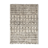 Tapis berbere ecru motif tribal noir 120x170 cm