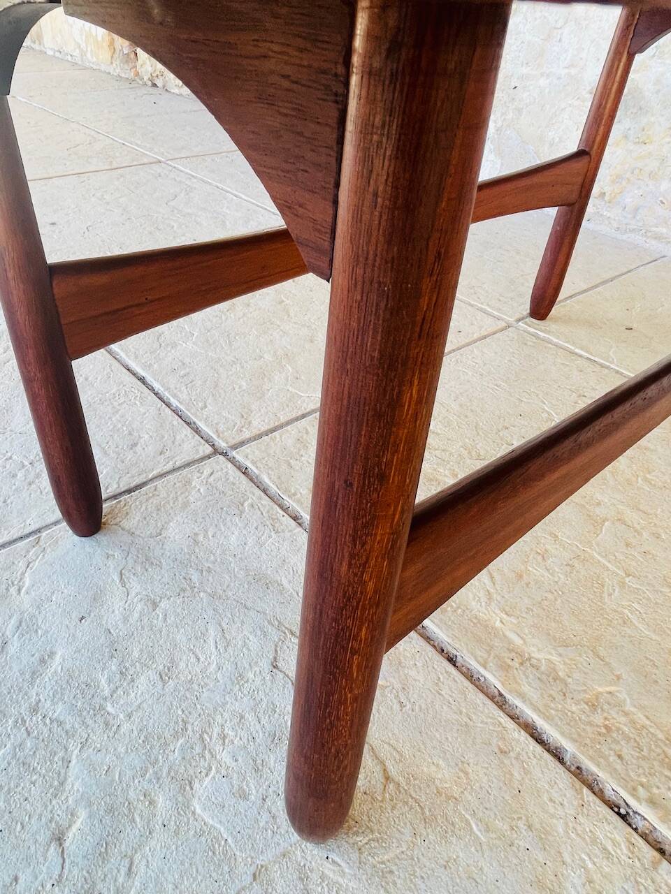 Teak coffee table in Scandinavian style, circa 1960s.