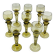 Set of 8 green Roemer wine glasses