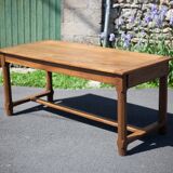 Wood farmhouse table, antique wood table, dining table, table with drawer, kitchen, countryside