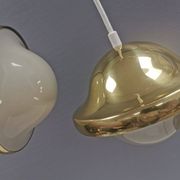 Two very beautiful and original ‘Bubi’ pendant lamps, Denmark, 1960s.