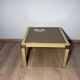 Metal and brass coffee table in ceramic by Nisco.