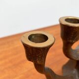 Vintage German brutalist metal candlestick by Dalbeck.