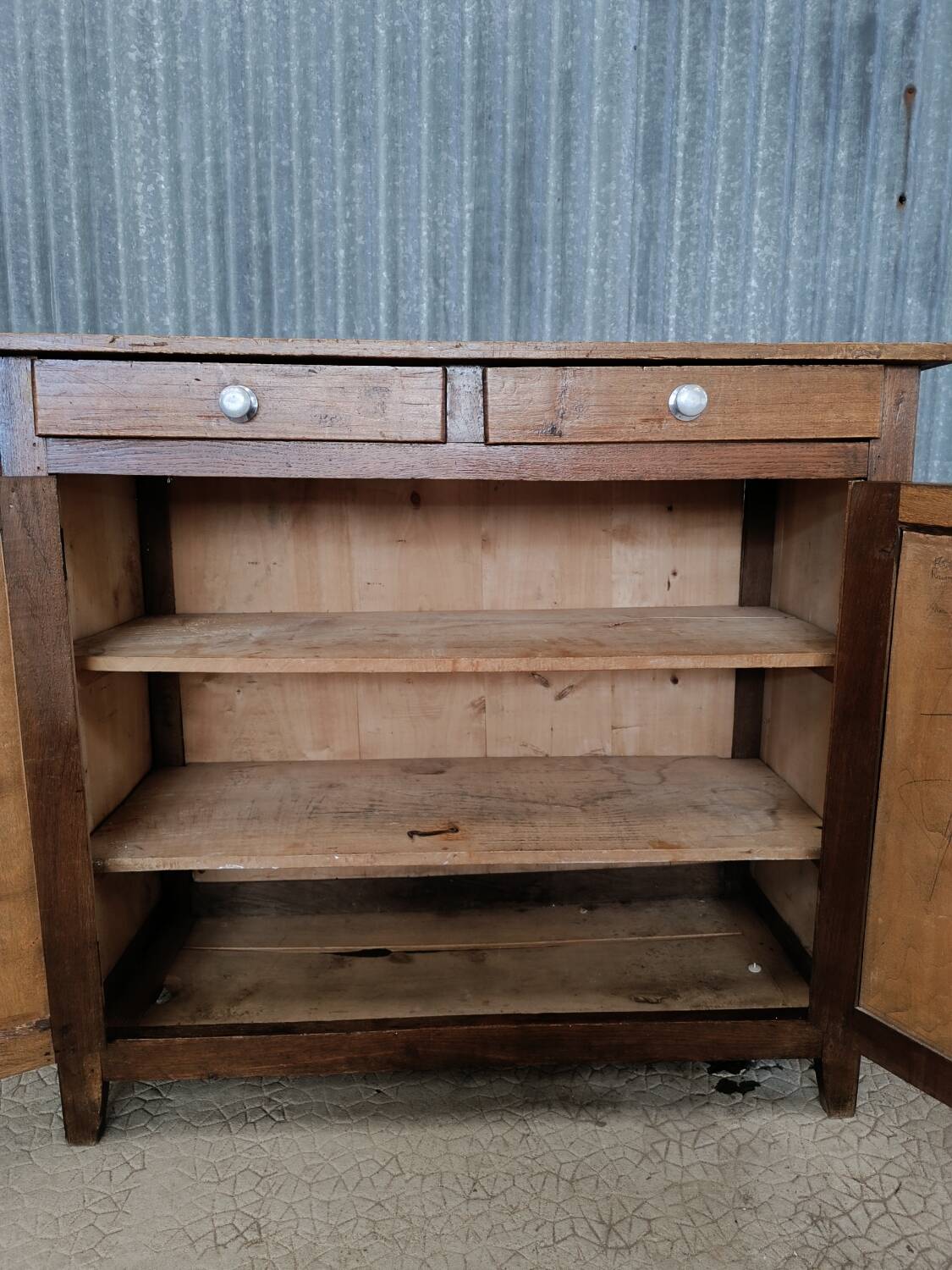 Parisian vintage wooden sideboard