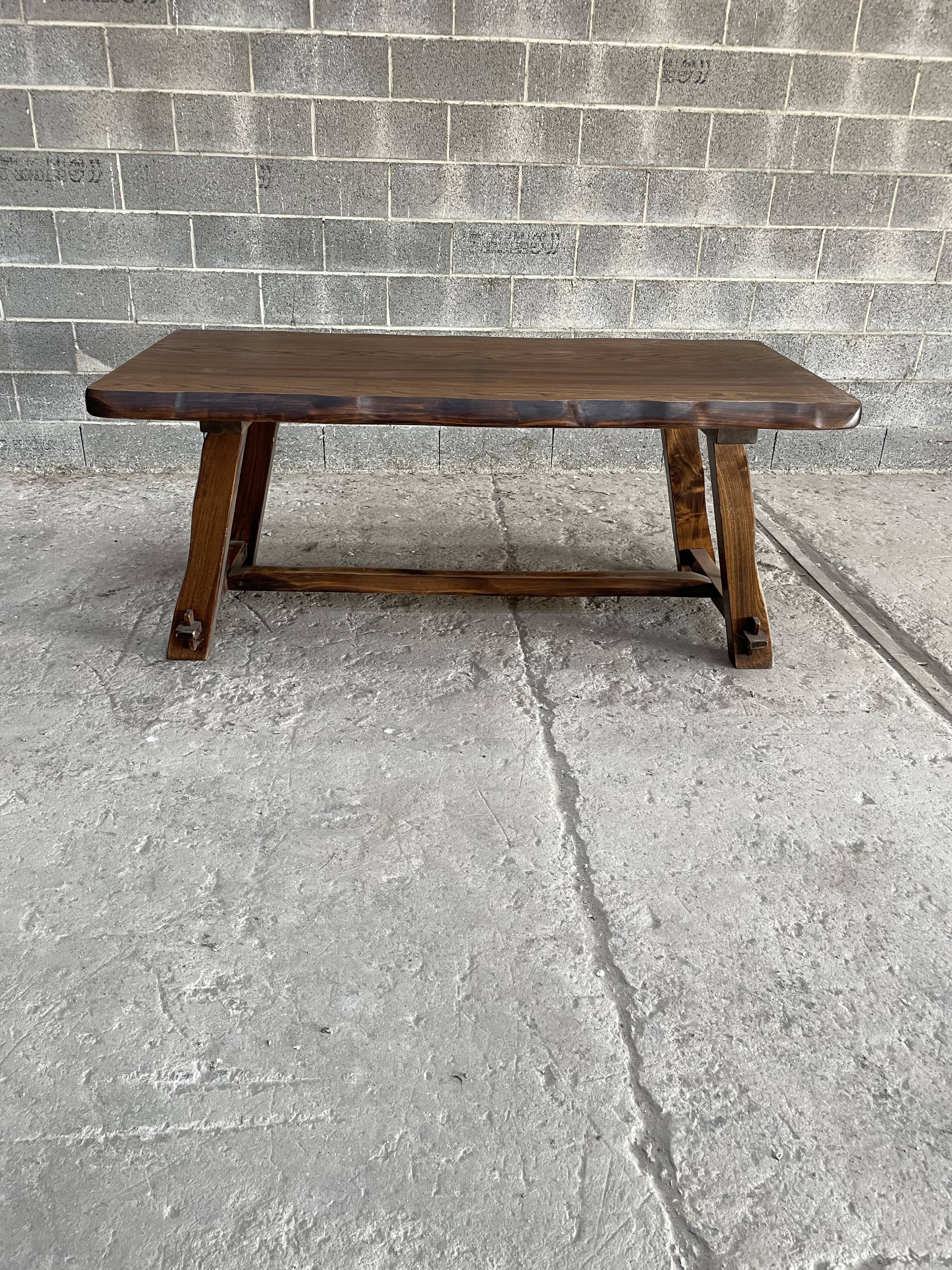 French brutalist table by Aranjou