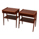 Pair of Scandinavian teak bedside tables, Carlström