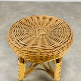 Rattan stool 60s wicker