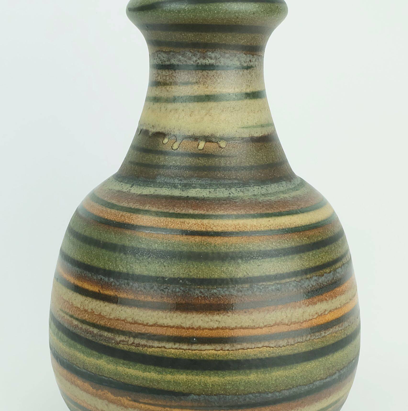 Dumler & breiden mid century ceramic vase model no. 476/32 stripe dekor 1960s