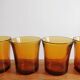 Set of 6 Duralex amber glasses