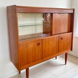 Vintage teak display cabinet / bar cabinet