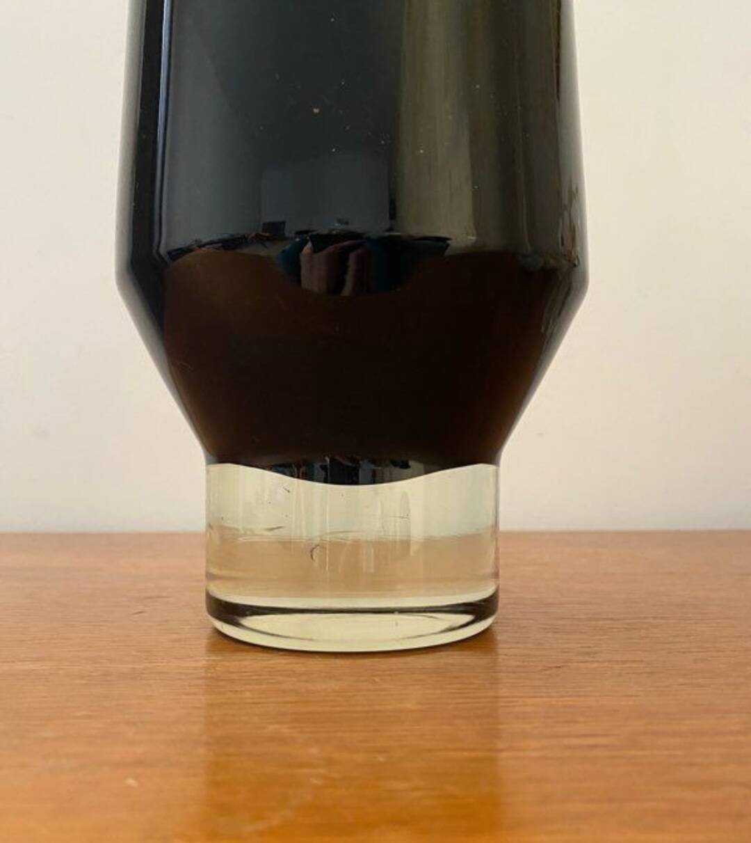 Thick glass vase