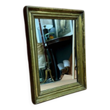 miroir ancien feuille d or bois
