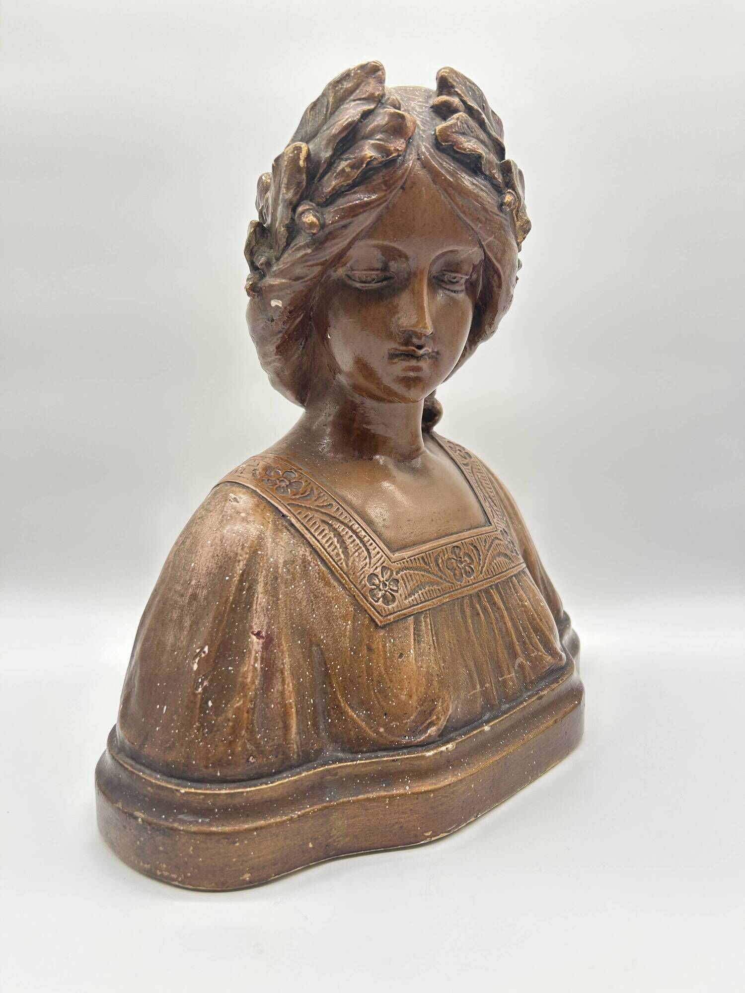 Art Nouveau bust by Gustave Van Vaerenbergh