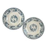 Terre de fer gien 1875 collection bouquet de roses - creuse lot de 2
