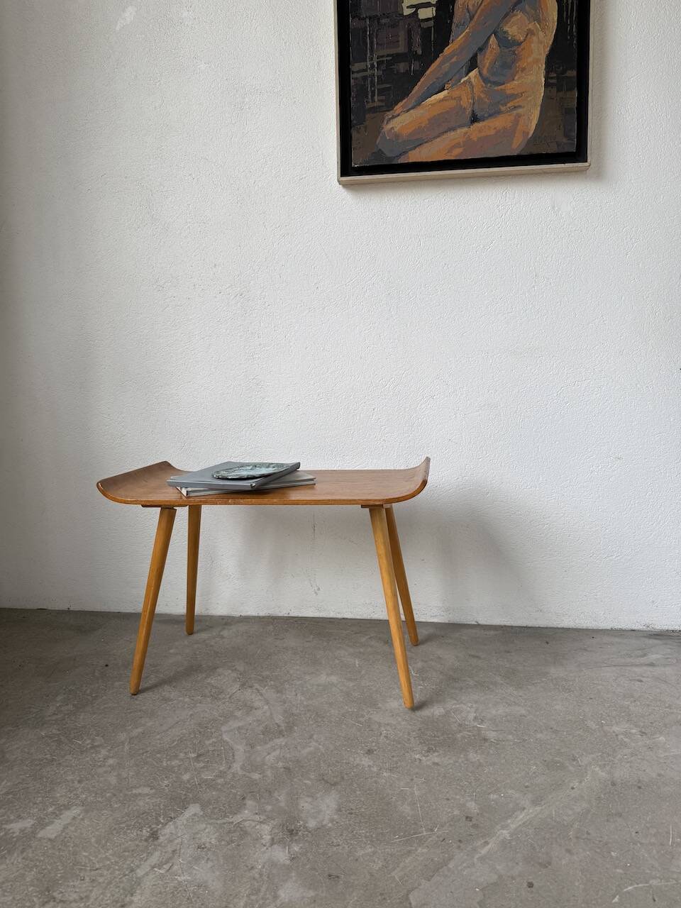 Baumann oak console coffee table from the 60s