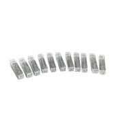 11 moulded glass knife rests - Ref 1167