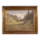 Italian landscape painting signed Giuseppe Gheduzzi from the 20th century