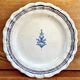 Old semi-hollow round dish XVIII Forges les eaux Rouen cul noir