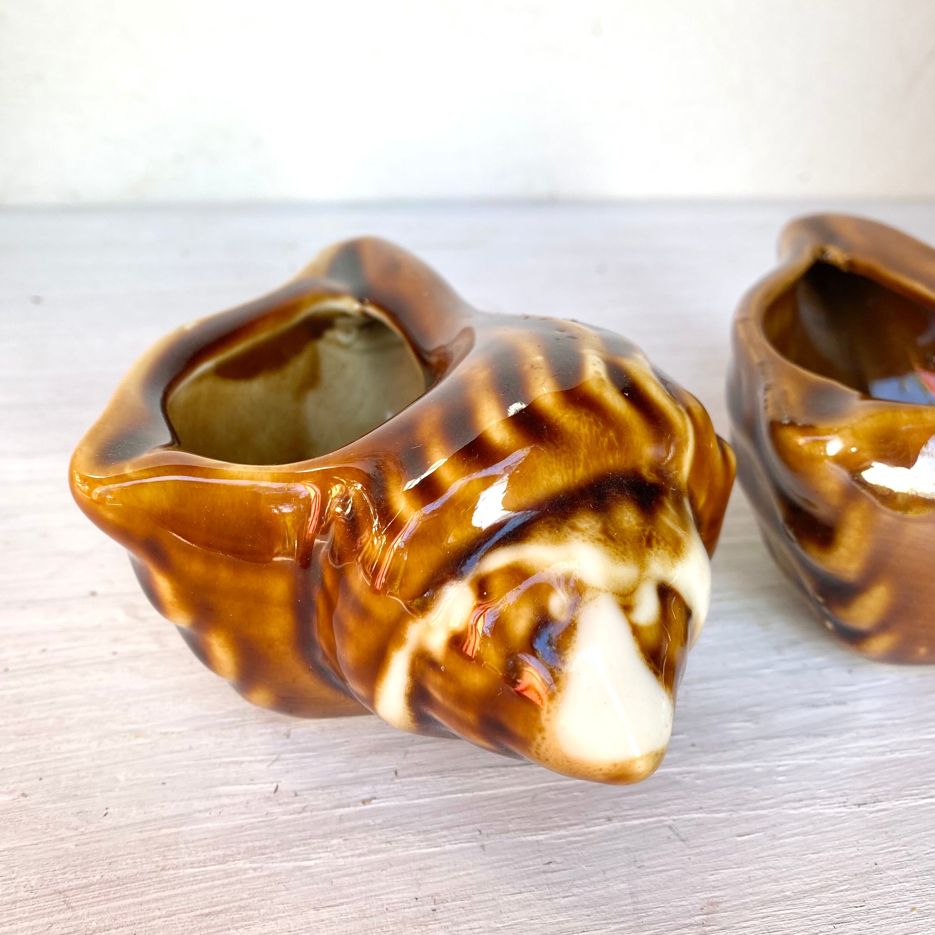 Vintage shell ashtrays