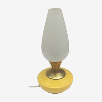 Ceramic foot lamp yellow, 1960