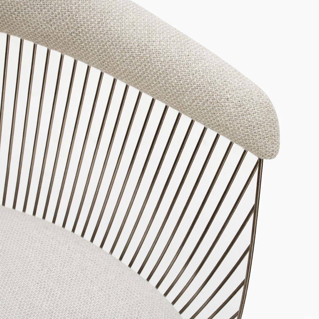 Set of Four Chairs Designed By Warren Platner With Steel structure, 1960's