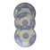 3 antique flat plates in ironstone