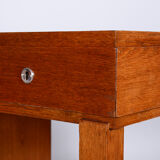 Czech Art Deco Oak Writing Desk Made in the 1930s, Restored