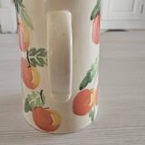 Hand painted apricot motif pitcher