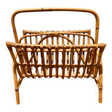 Porte-revues en bambou vintage