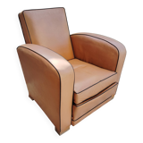 Club chair in imitation leather