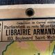 Old cardboard school map of France