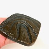 Mid Century Solid Abstract Brutalist Bronze front Door Handle 1960