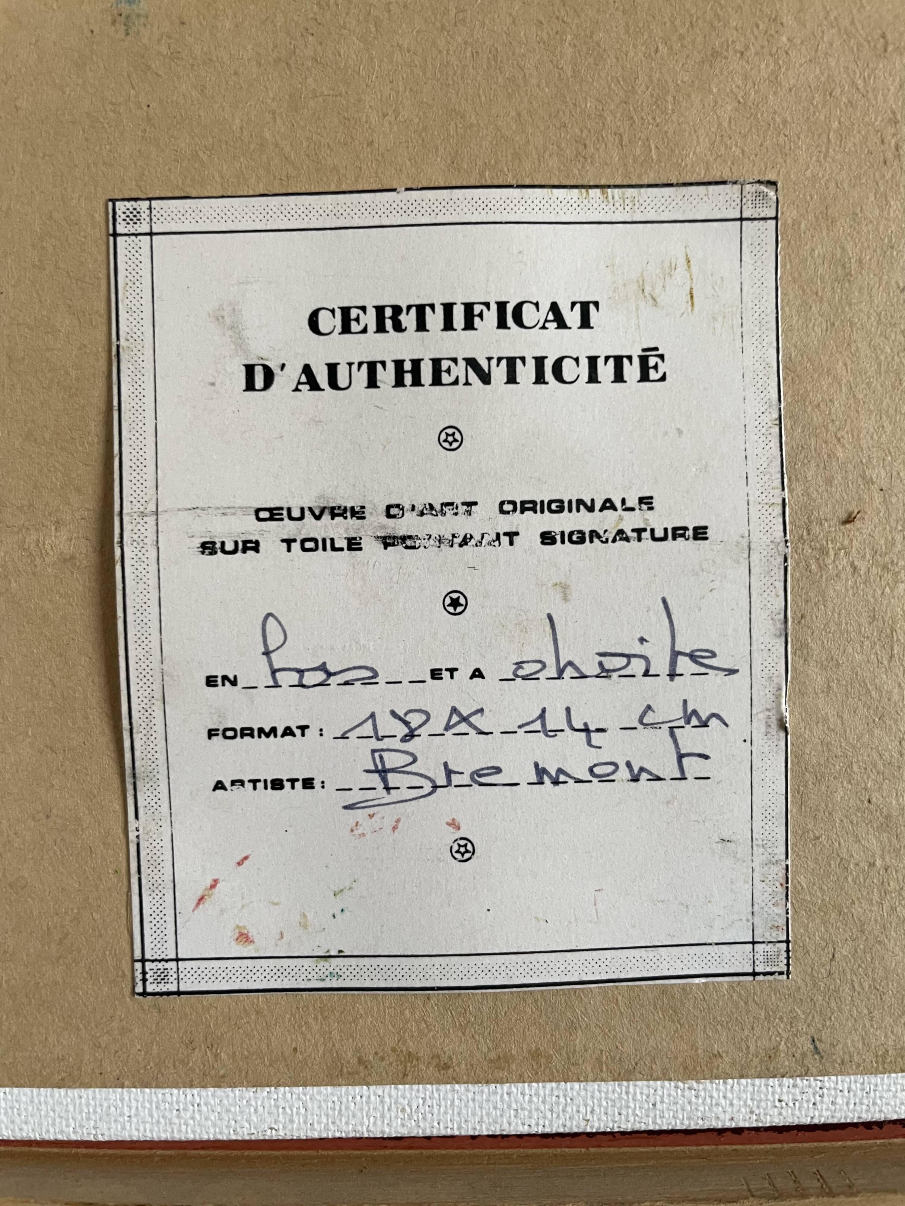 Petit tableau signé Bremont