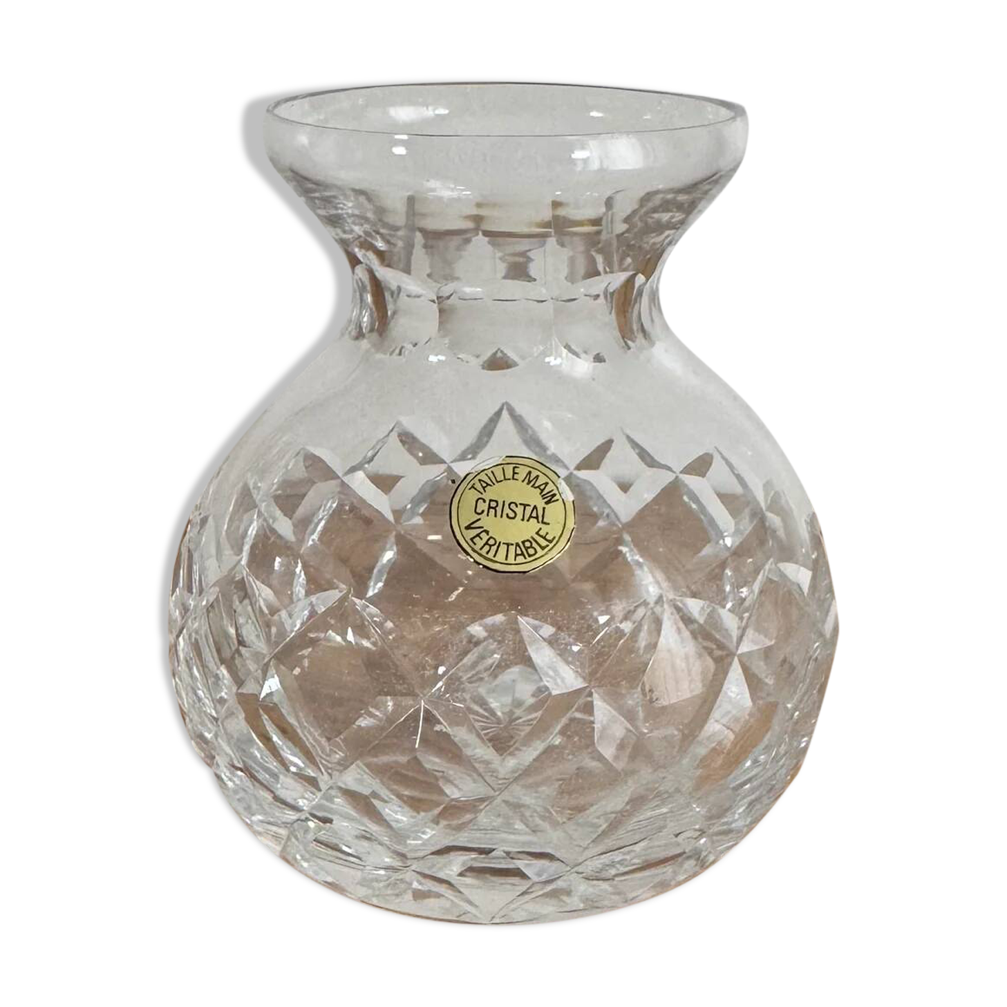 Crystal round vase