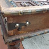 Colonial-style wooden square coffee table