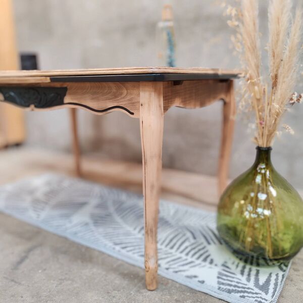 Table damier avec rallonge