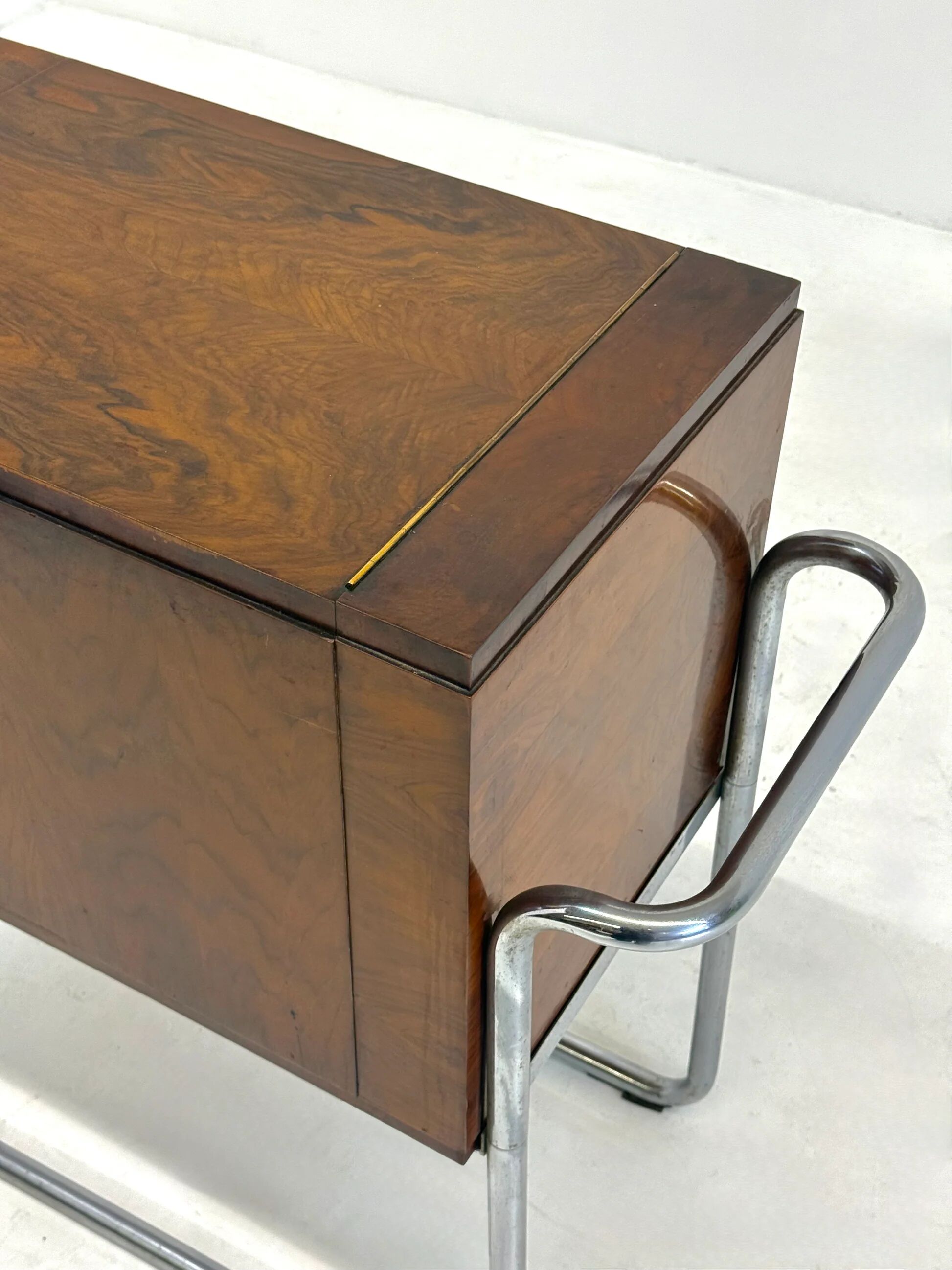 Italian walnut bar cabinet by Cova Milano
