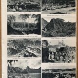 Old map of Madagascar from 1945