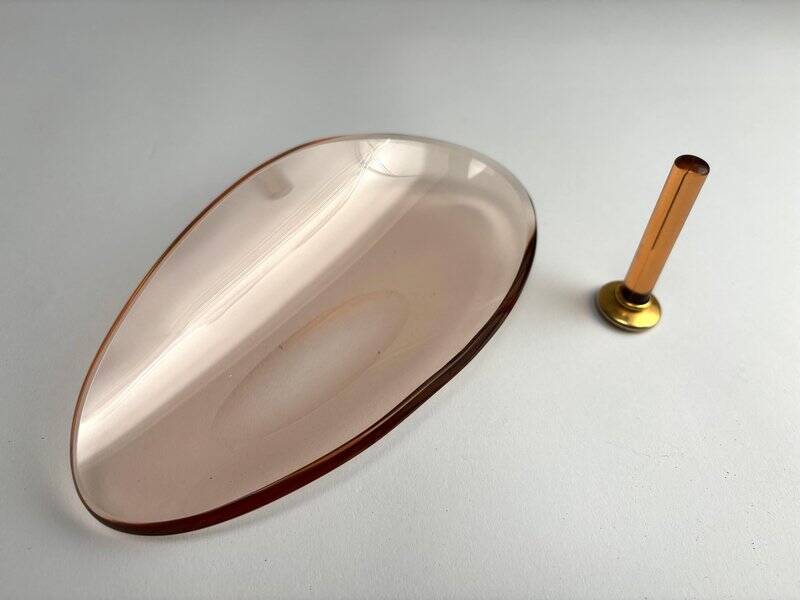 Mid-Century Cut Glass Ashtray attributed to Max Ingrand for Fontana Arte, Italy, 1950s