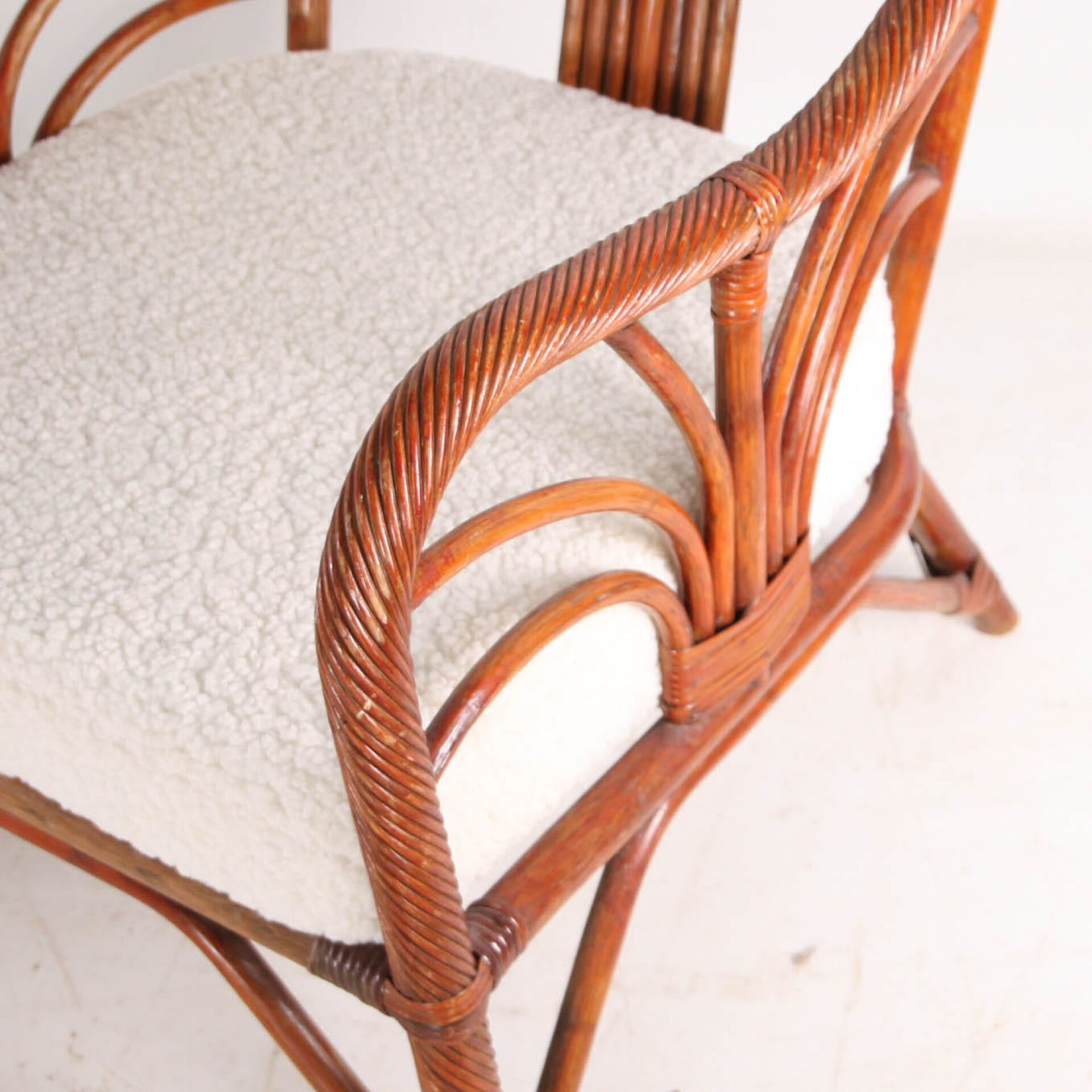 Pair of rattan armchairs