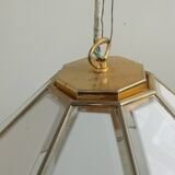 White glas ceiling lamp attr. by jean claude mahey