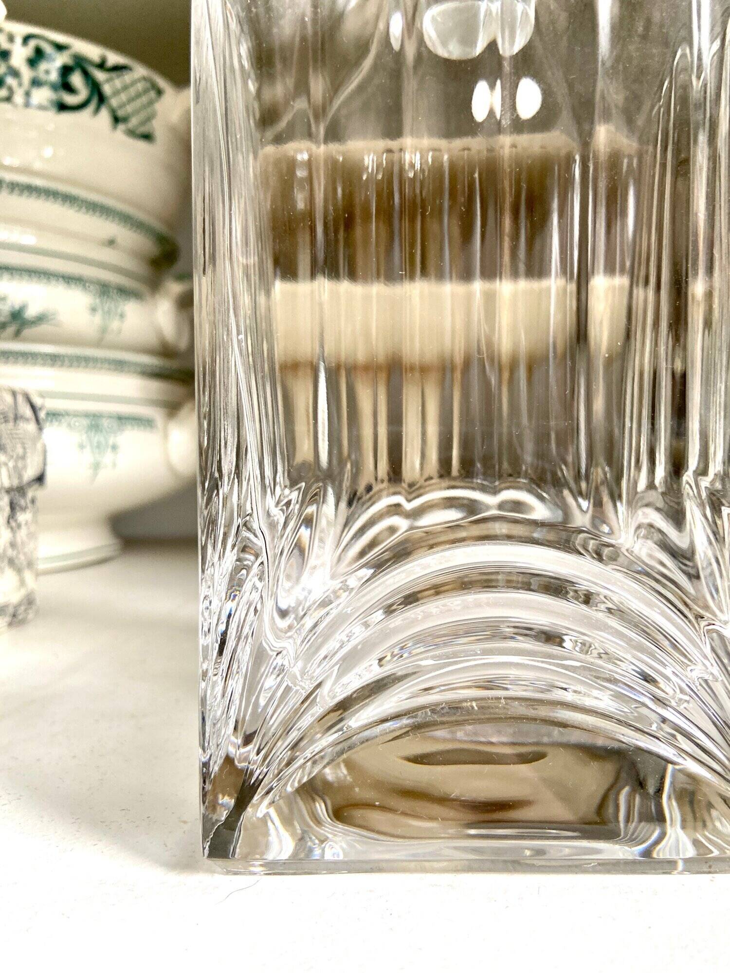 Chiseled crystal whiskey decanter