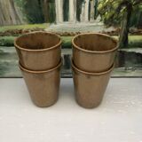 4 Mazagrans in stoneware made in France