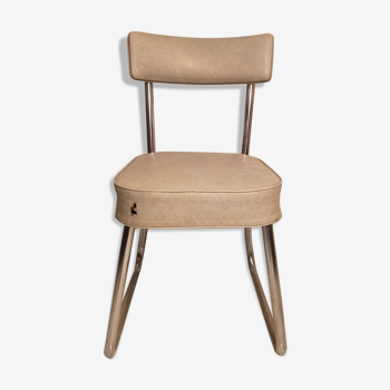 Ronéo chair vintage workshop 1960 imitation grey leather