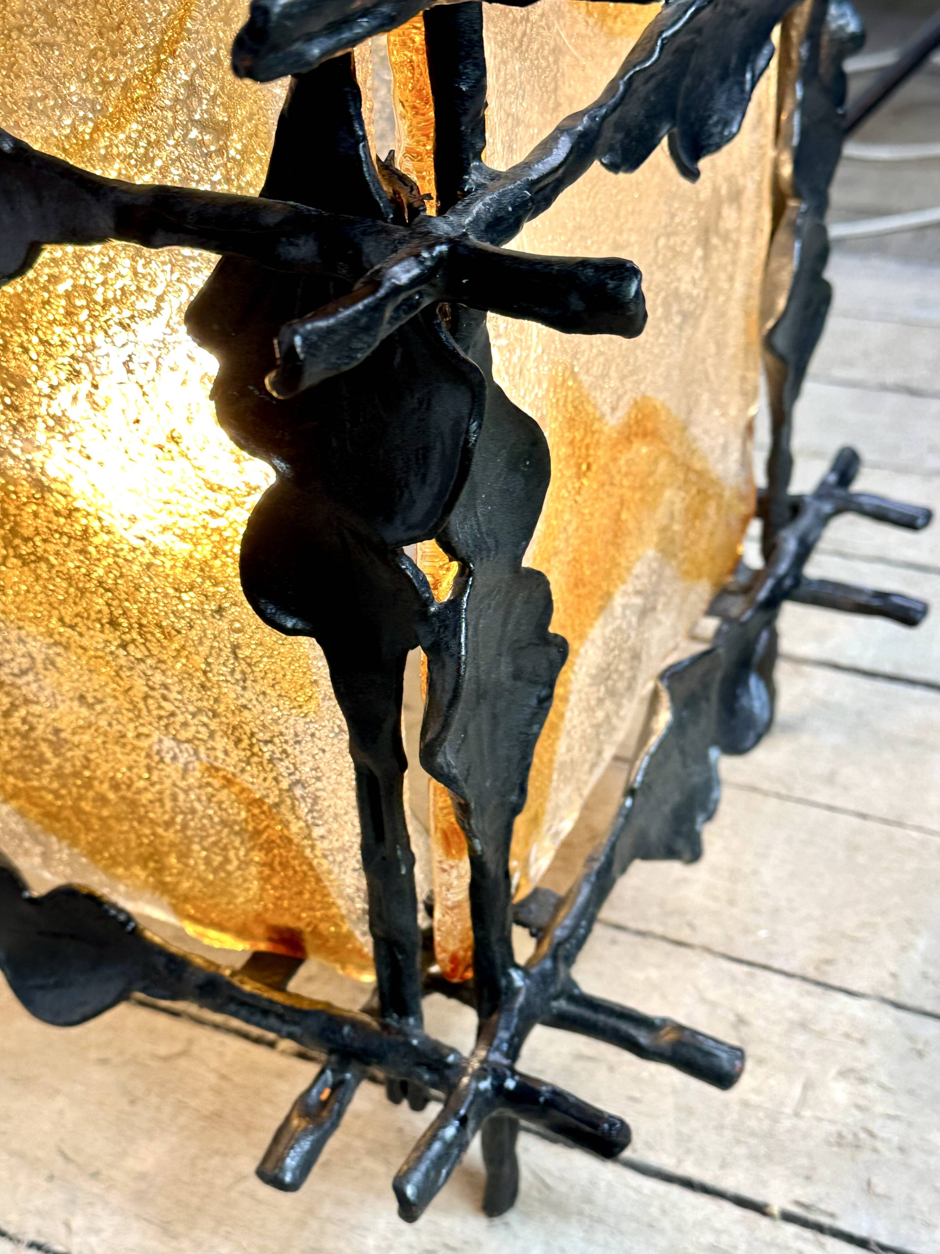 Brutalist lamp from the 1960s by Tom Ahlström and Hans Ehrich.