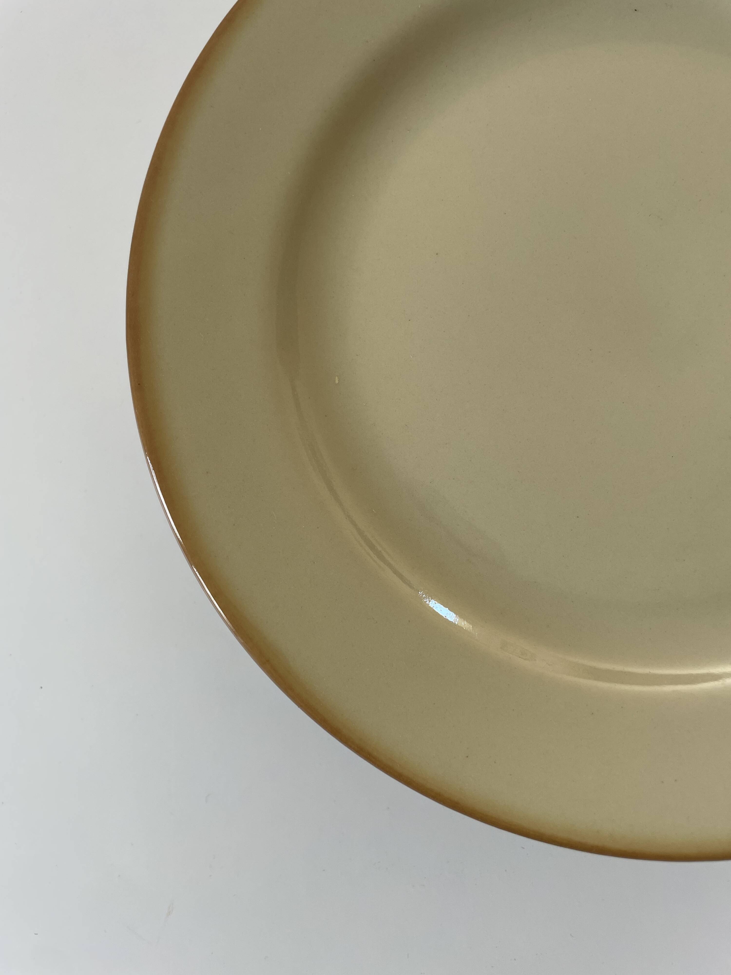 Stoneware plate Tulowice PT Poland 1970