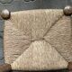 Rustic oak and straw chair, France 1940s