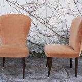Velvet armchairs, 1950s, set of 2